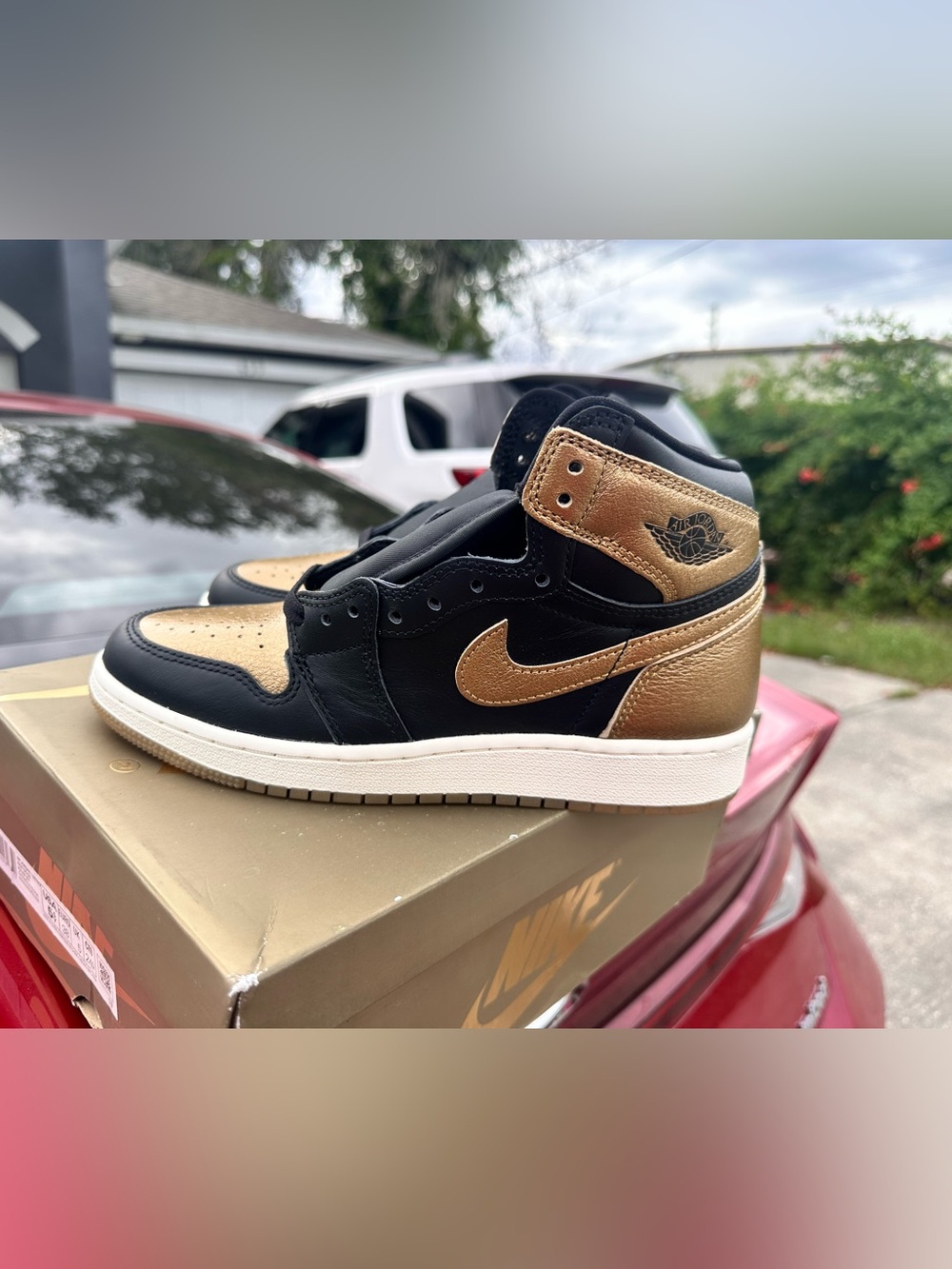 Nike Air Jordan  - Black & Metallic Gold